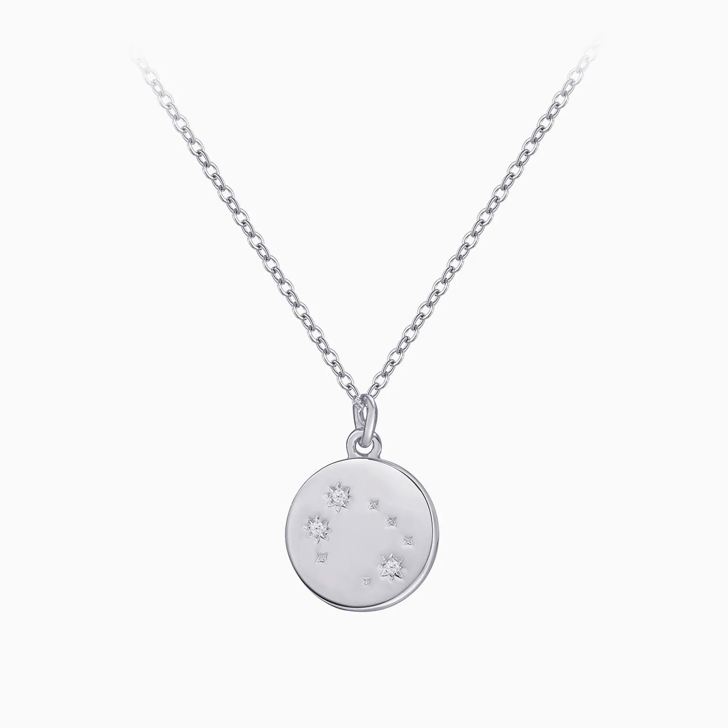 Rose Gemini Zodiac Coin Necklace