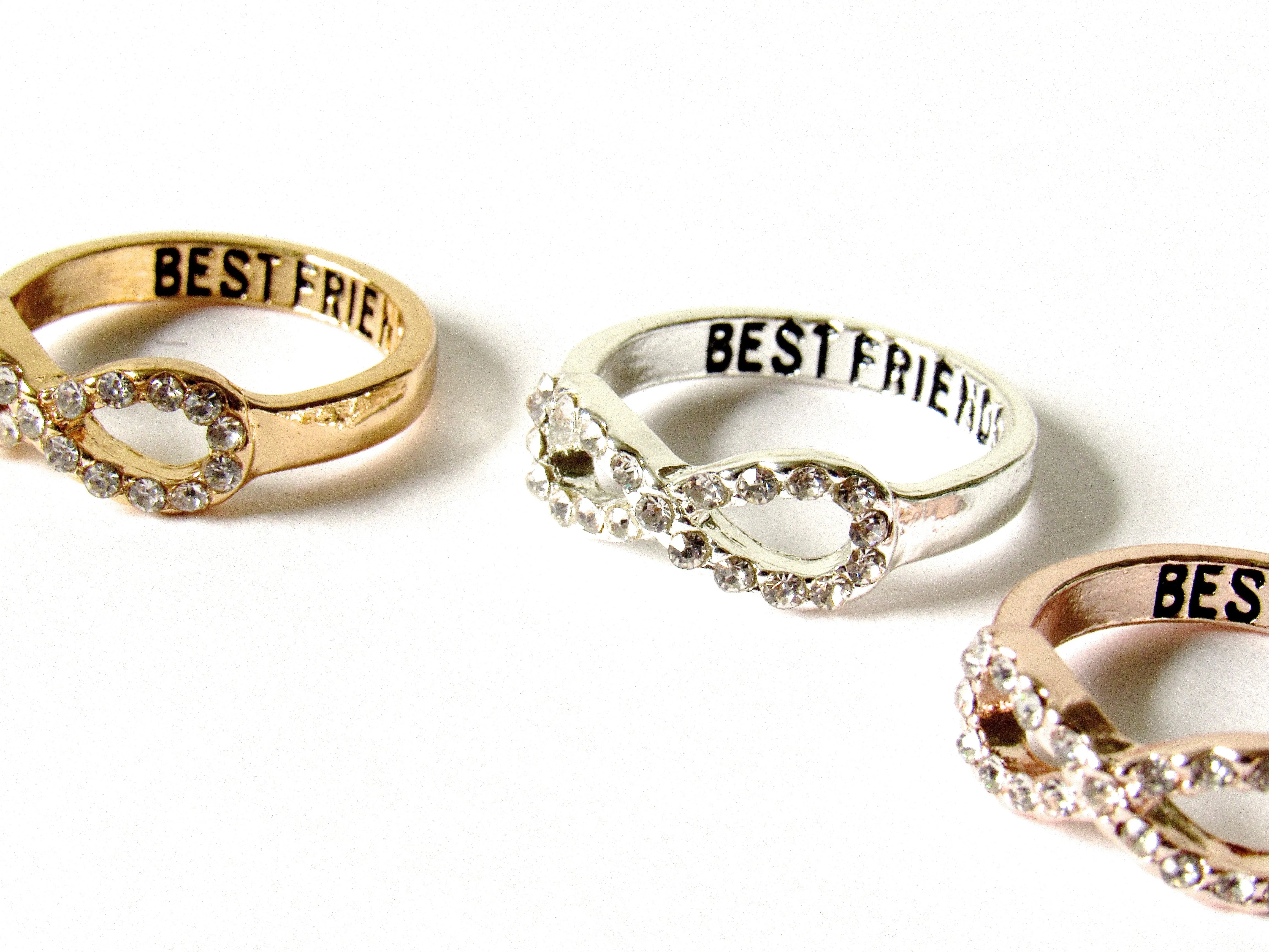 Rose Gold Friends for Life Rings