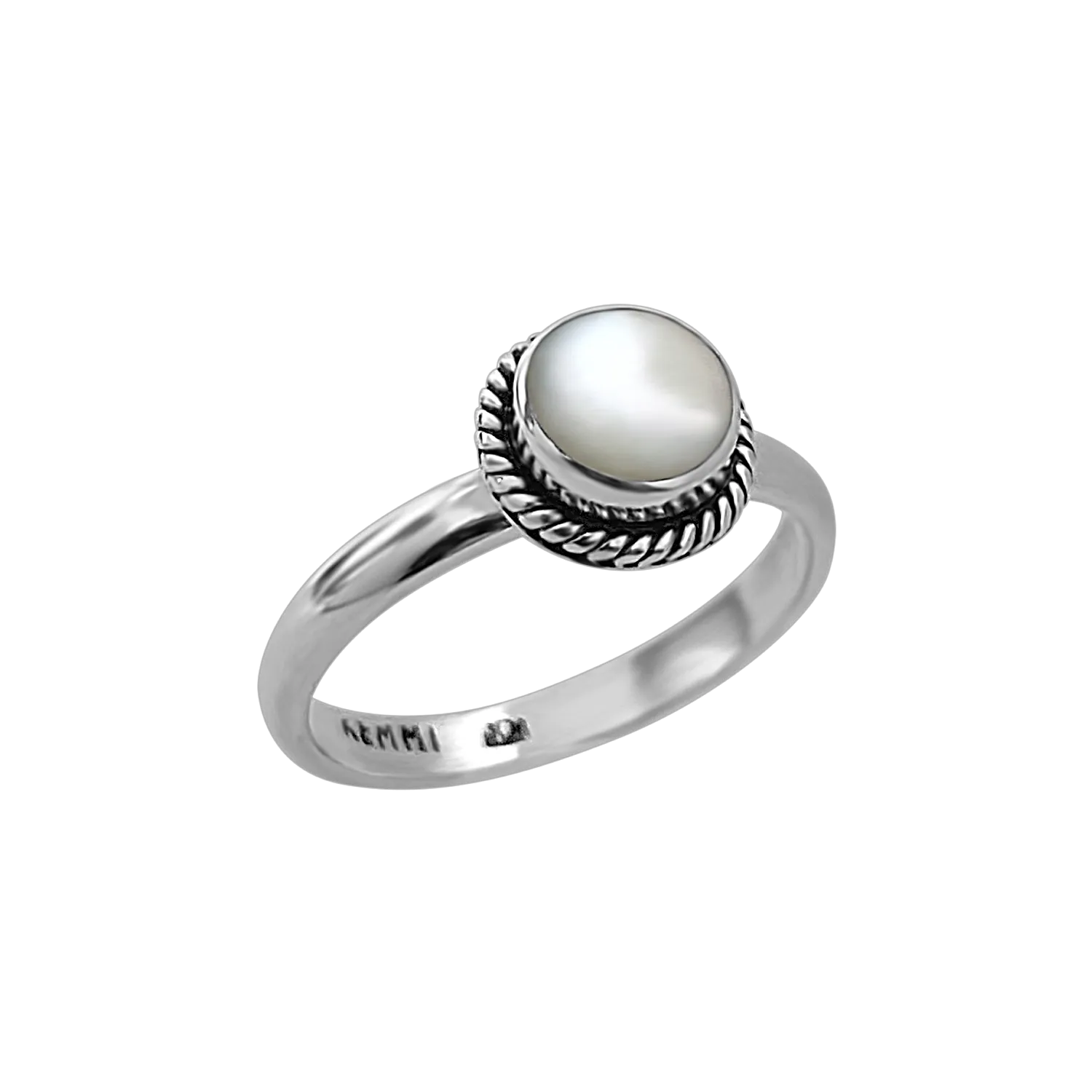 Silver Tali Mother of Pearl Ring