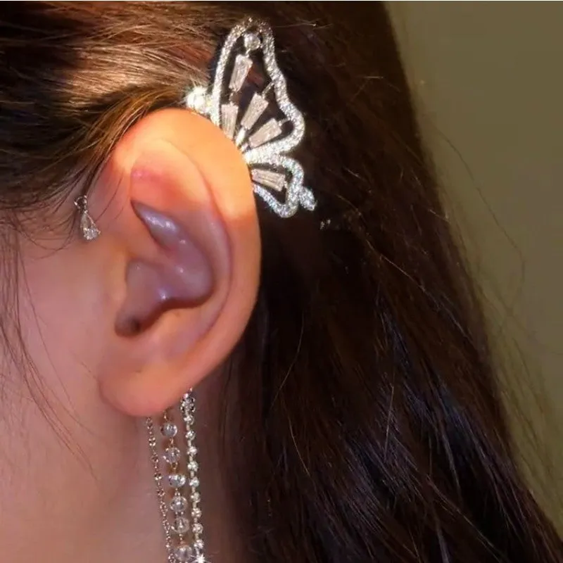 Simple Bling Butterfly Ear Cuffs(1 Pair)