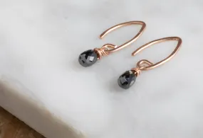 Simple Diamond Drop Earrings