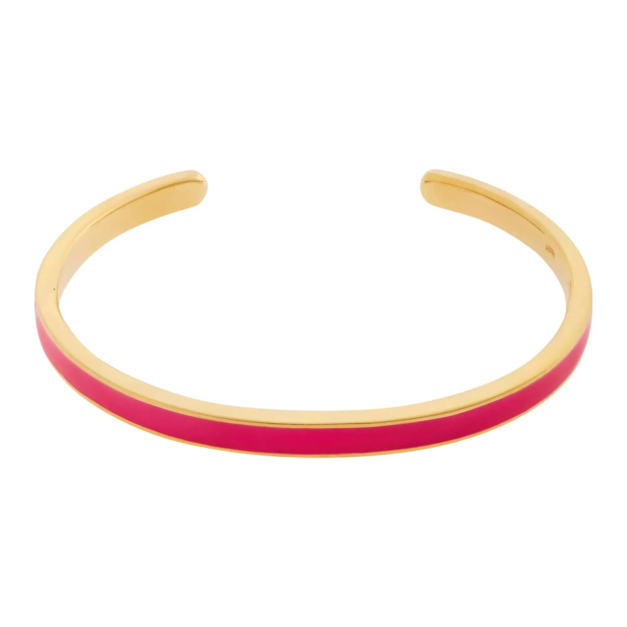 Slim Neon Pink Enamel Cuff