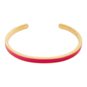 Slim Neon Pink Enamel Cuff