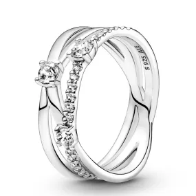 Sparkling Triple Band Ring