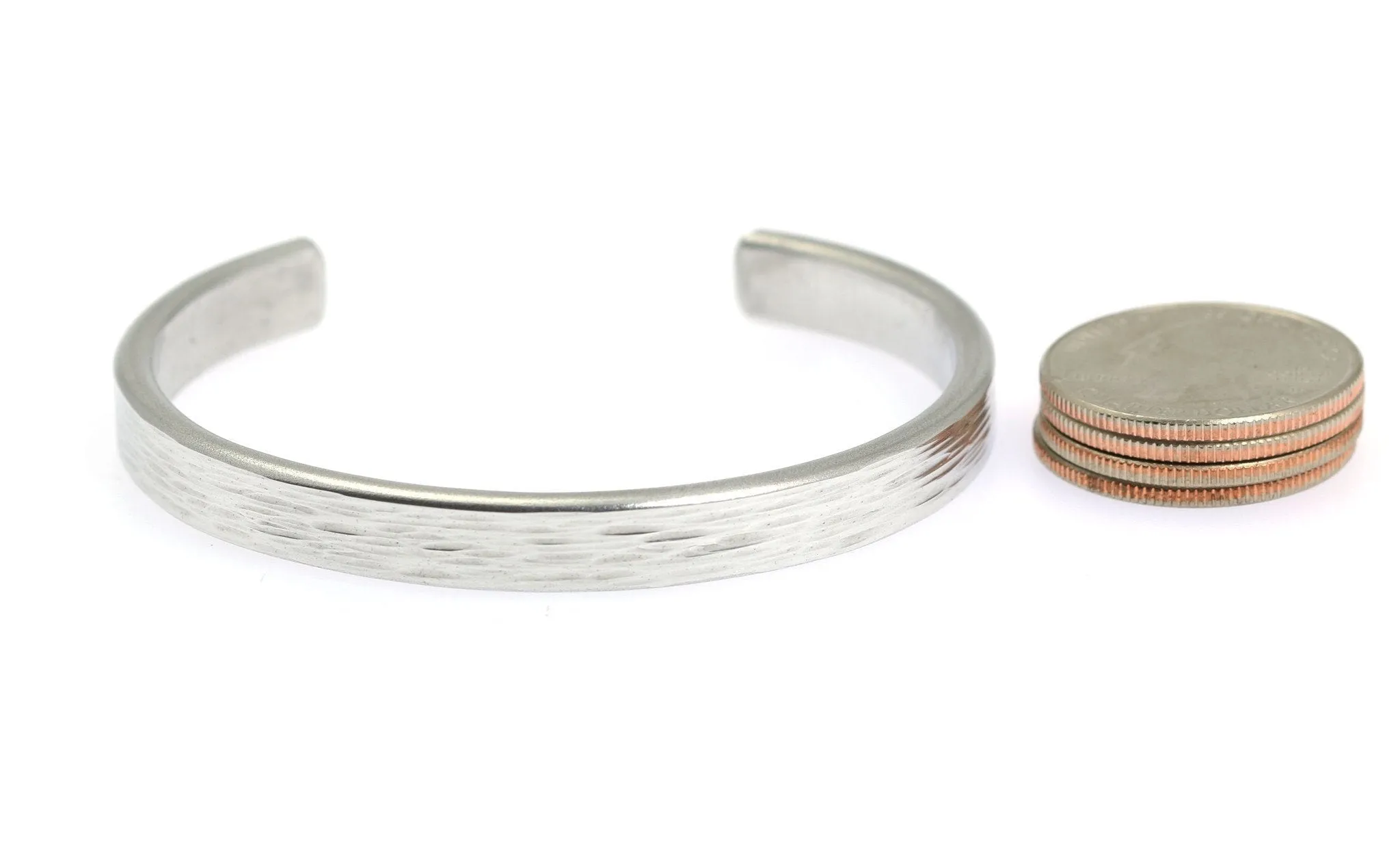 Thin Bark Aluminum Cuff Bracelet