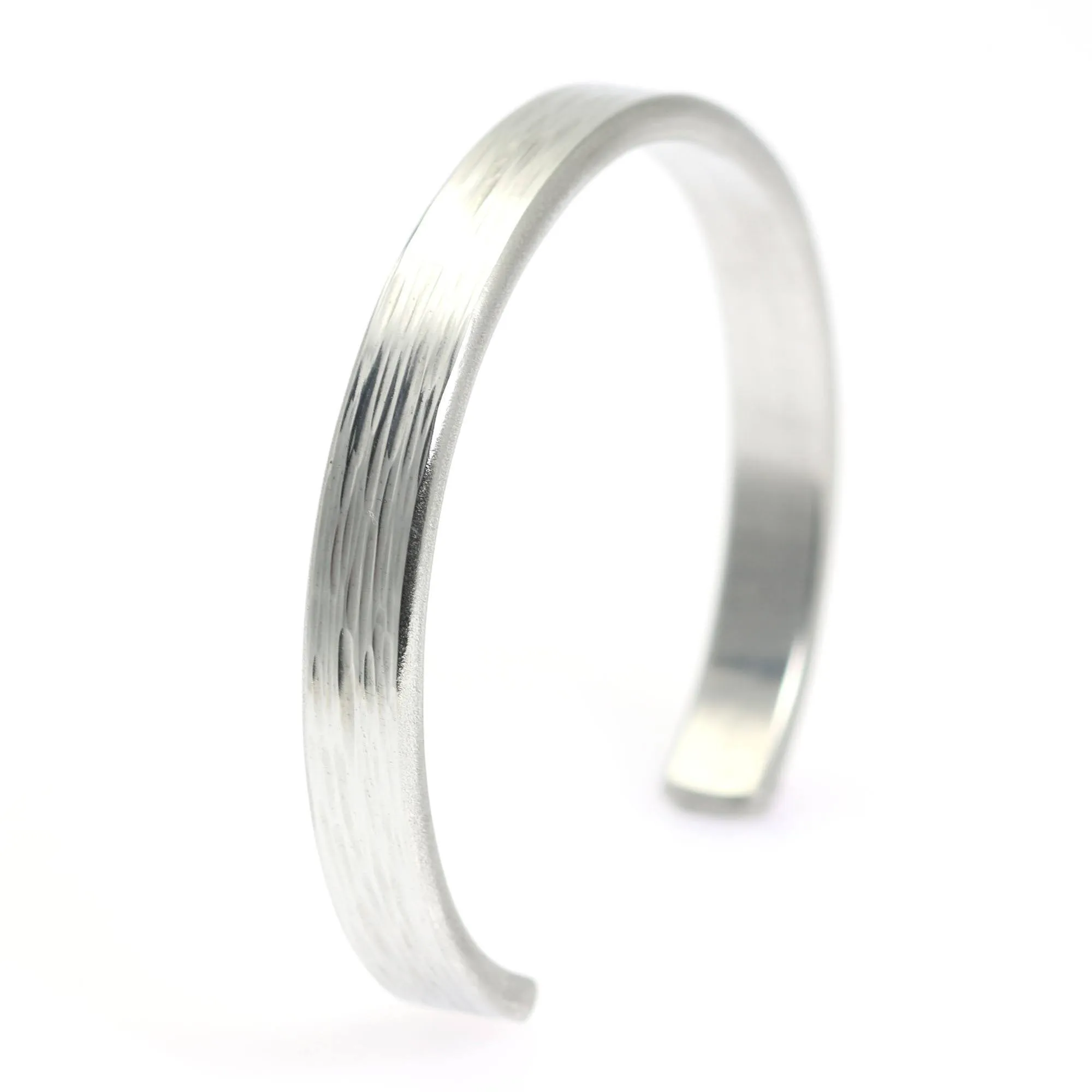 Thin Bark Aluminum Cuff Bracelet