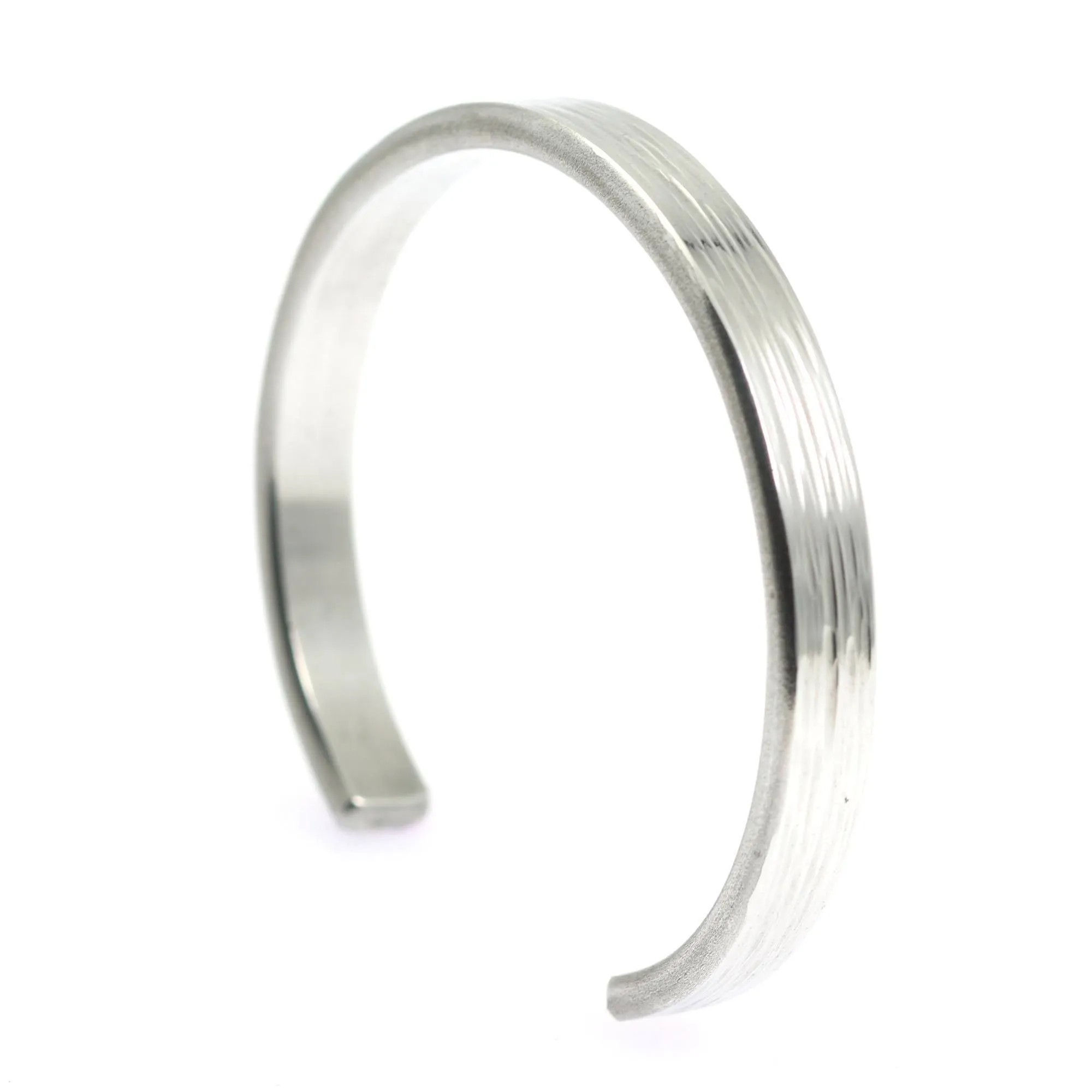 Thin Bark Aluminum Cuff Bracelet