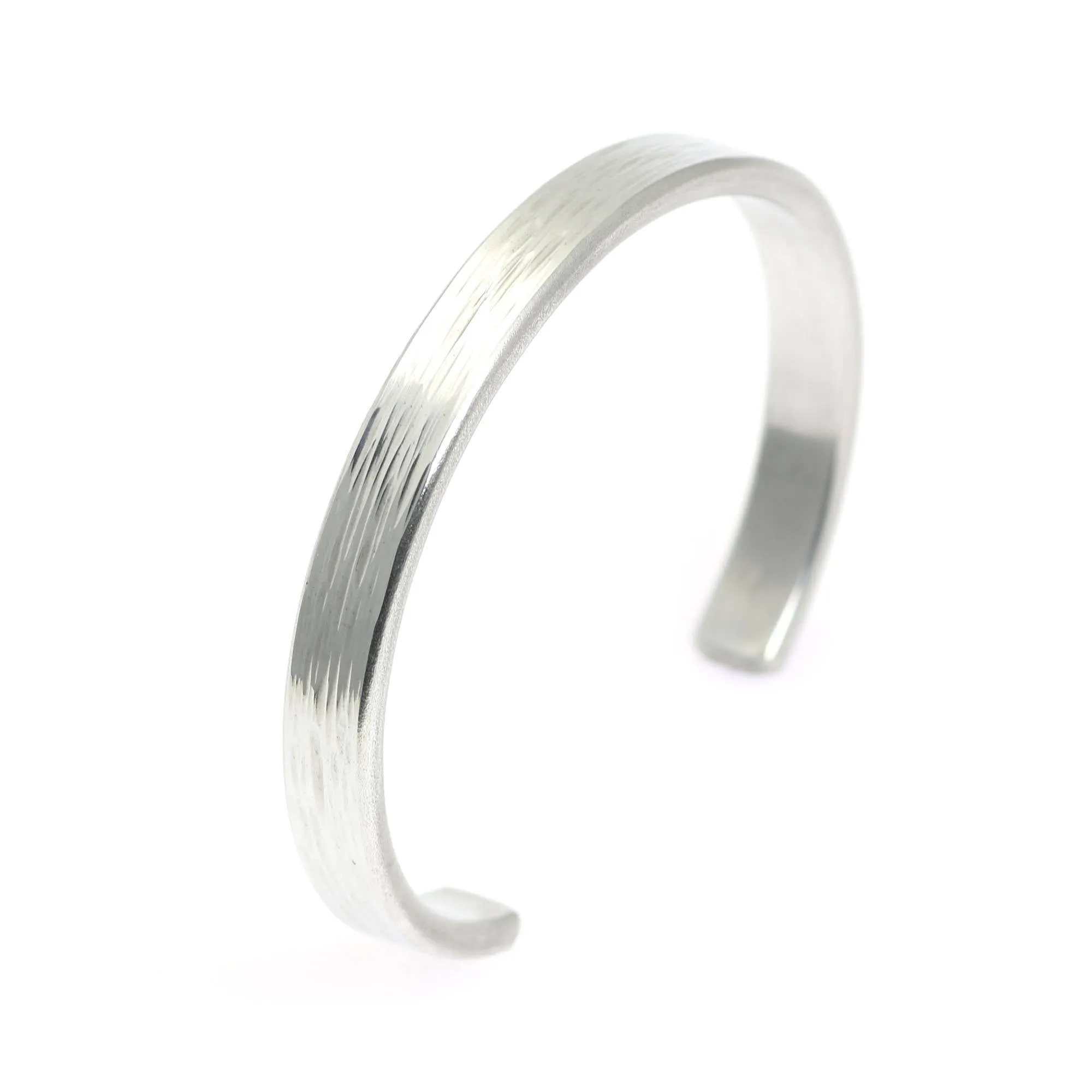 Thin Bark Aluminum Cuff Bracelet