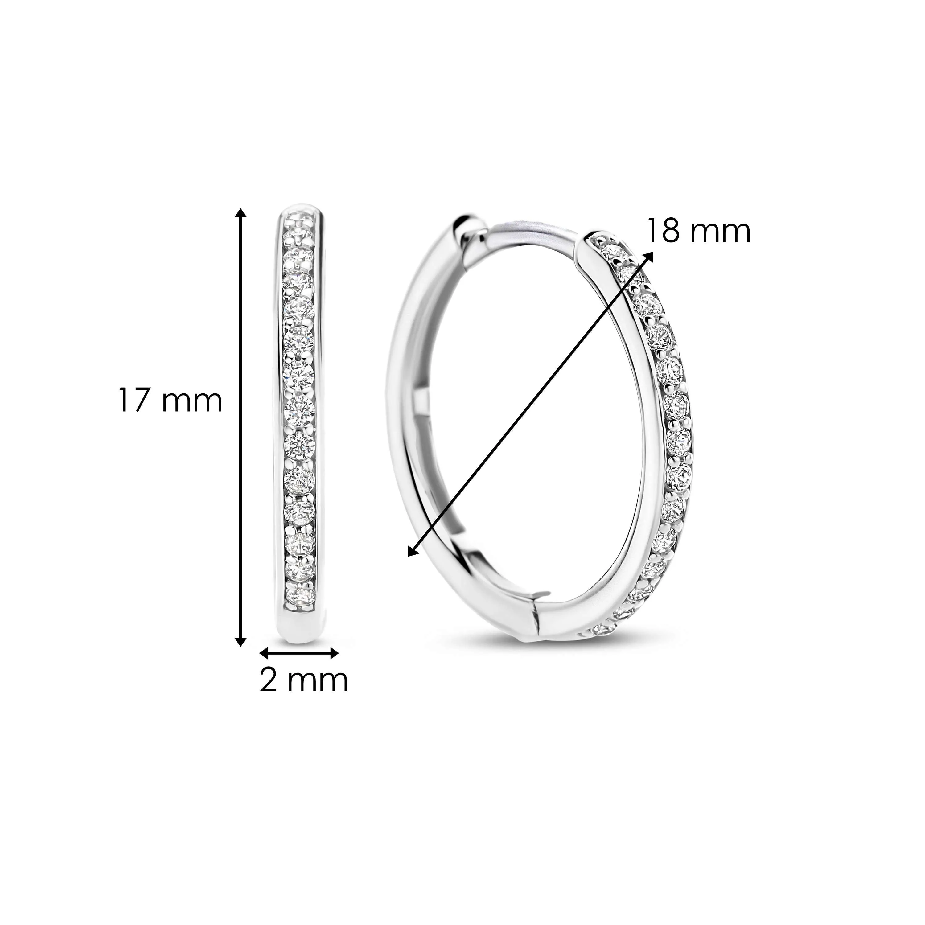 TI SENTO Medium Hoops - 7959ZI