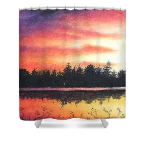 Tilted Night Sky - Shower Curtain