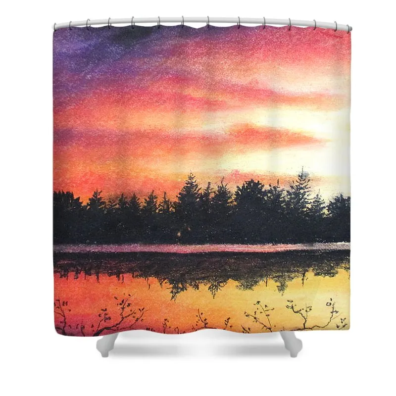 Tilted Night Sky - Shower Curtain