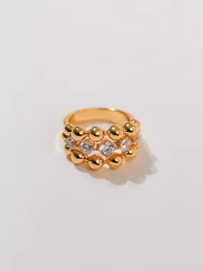 Triple Layer Classic Bubble Diamond Ring