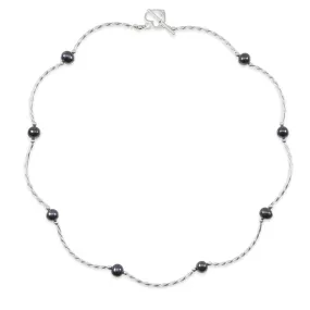 Twist Pearl Necklace | Midnight