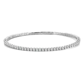 White Gold Diamond Flexi-Bangle Tennis Bracelet (2.00 ctw)