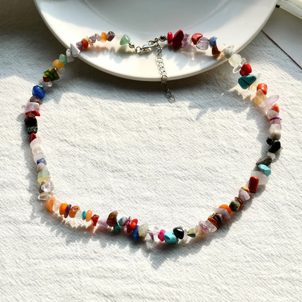 Wholesale Bohemian Mix Color Crystal Necklace JDC-NE-YF203